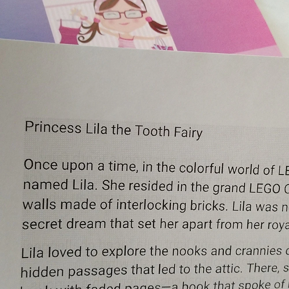 Princess Lila the Lego Tooth Fairy with Heart Shaped Box + Origin Story